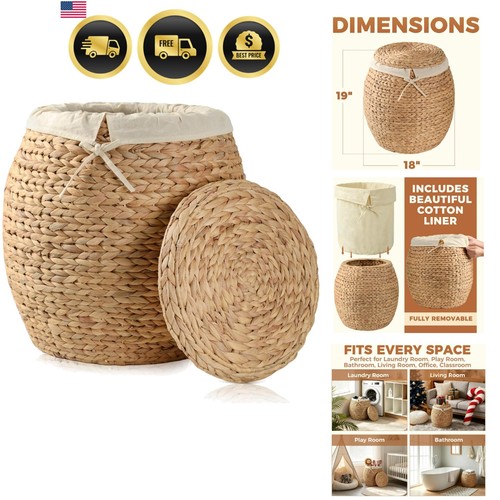 Wicker basket with lid - basket,