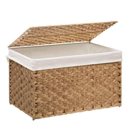 Large wicker storage basket - large,