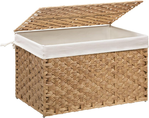Wicker storage basket with - wicker,