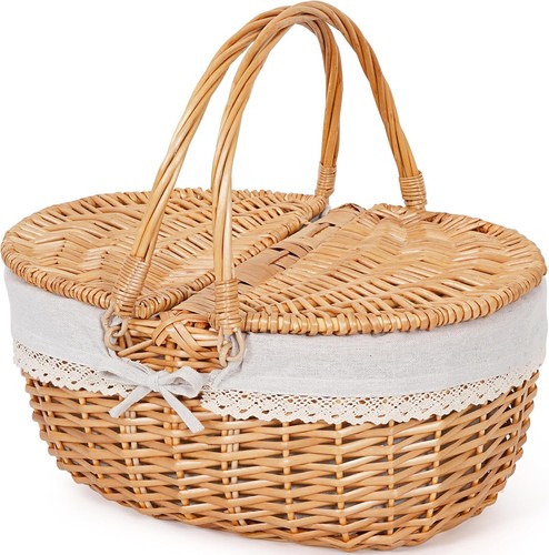 Wicker basket lid handle - lid,