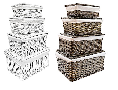 Set lidded wicker - lidded,