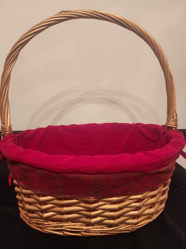 Vintage wicker basket with - vintage,