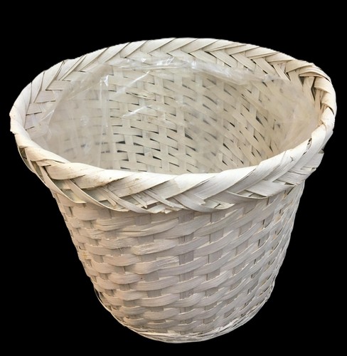 Wicker planter basket with - planter,