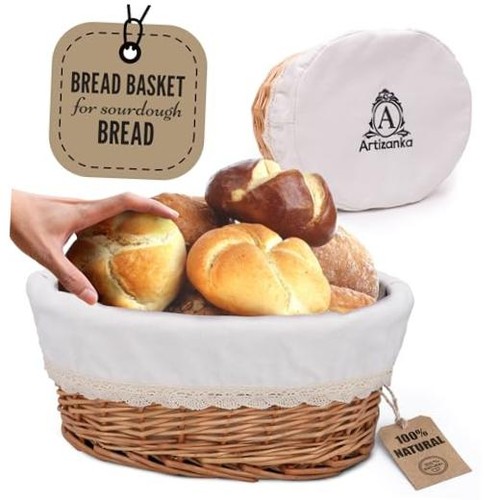 Large wicker bread - large, basket