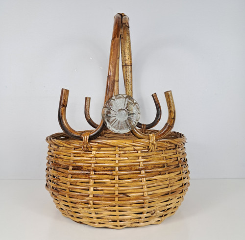Large woven wicker basket - large,
