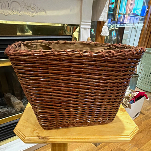 Brown wicker rectangular - brown,