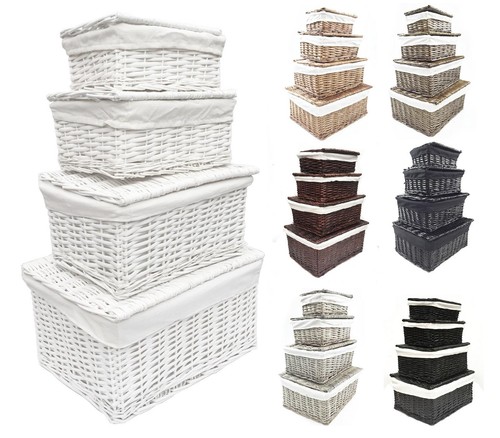 Lidded wicker storage toy - toy, box
