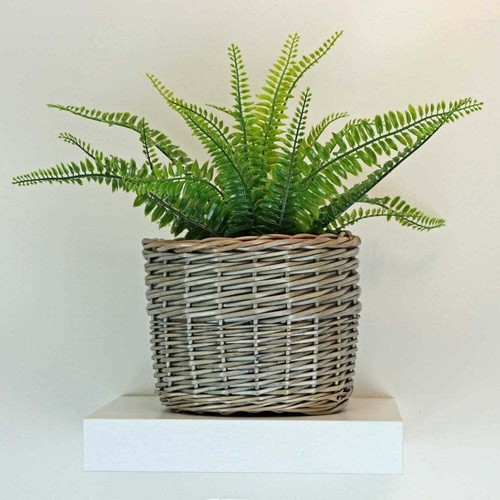 Antique wash round wicker - antique,