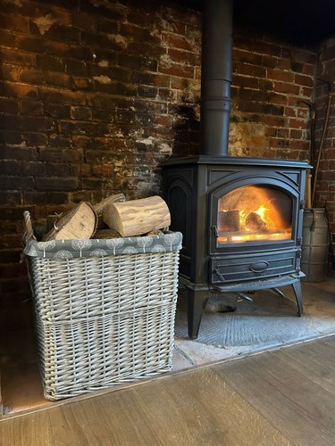 Square grey wash wicker log - square, grey-wash