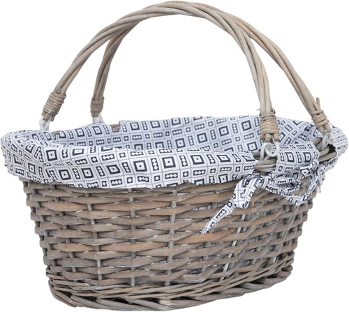 Large oval wicker picnic - large,