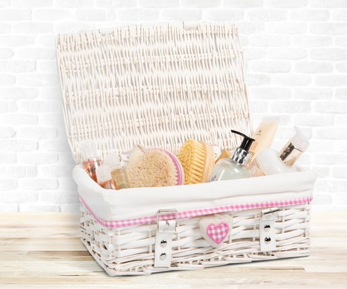 Wicker storage hamper with - wicker,
