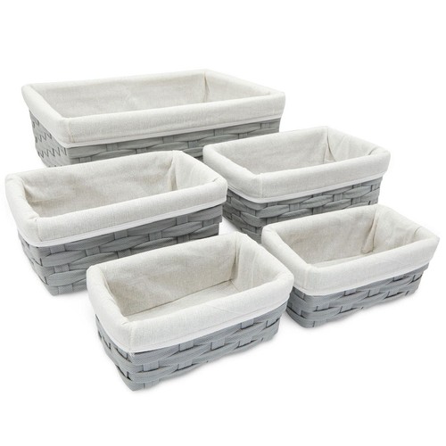 Juvale wicker nesting baskets - wicker,