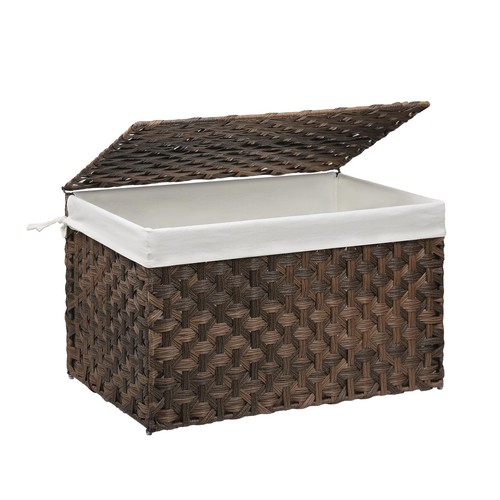 Wicker storage basket with - wicker,