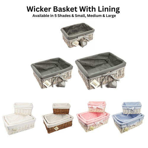 Wicker storage basket with - storage,