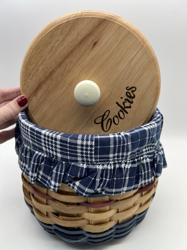 Wicker cookie basket blue - cookie,