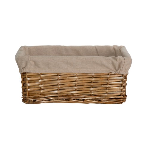 Natural wicker storage basket - natural,