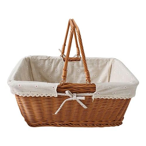 Large wicker picnic basket - picnic,
