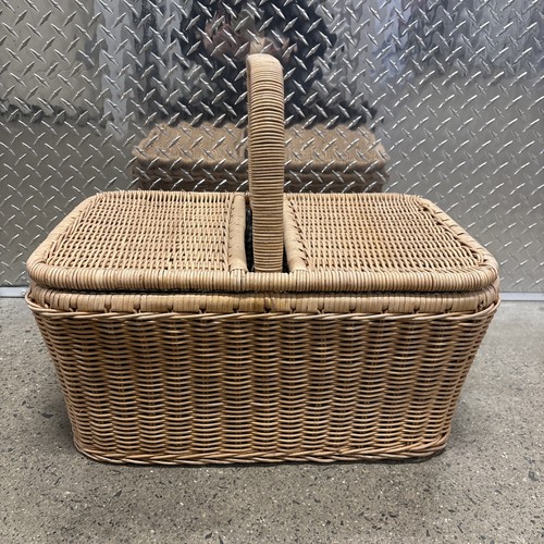 Wicker picnic basket double - basket,