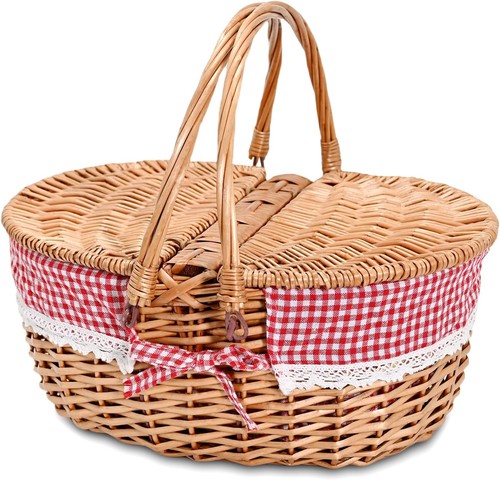 Wicker picnic basket large