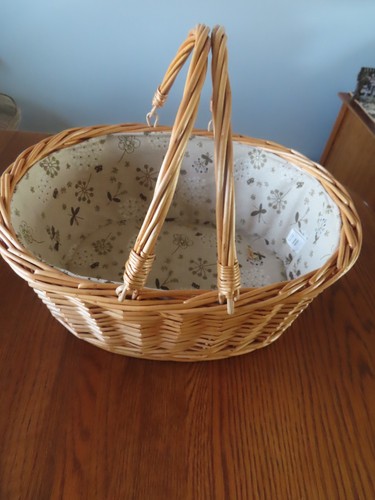 Brown wicker basket handles - wicker, w/handles