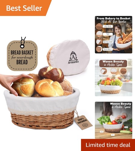 Large natural wicker bread - large,