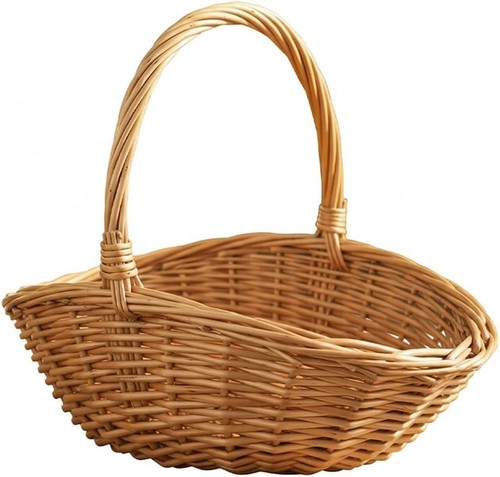 Large handwoven wicker harvest - large,