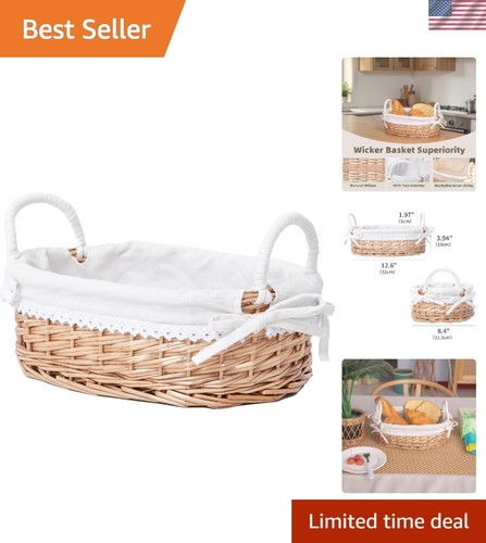 Charming wicker bread basket - bread,